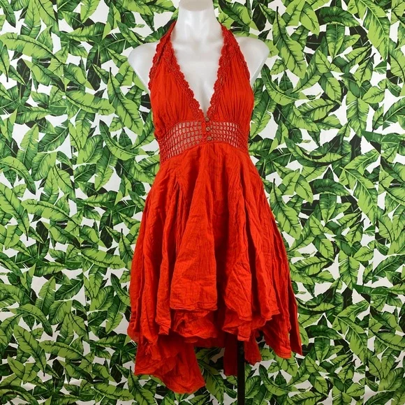 Free People | Dresses | Free People Red Crochet Halter Neck Circle Dress | Poshmark Free People | Dresses | Free People Red Crochet Halter Neck Circle Dress | Poshmark